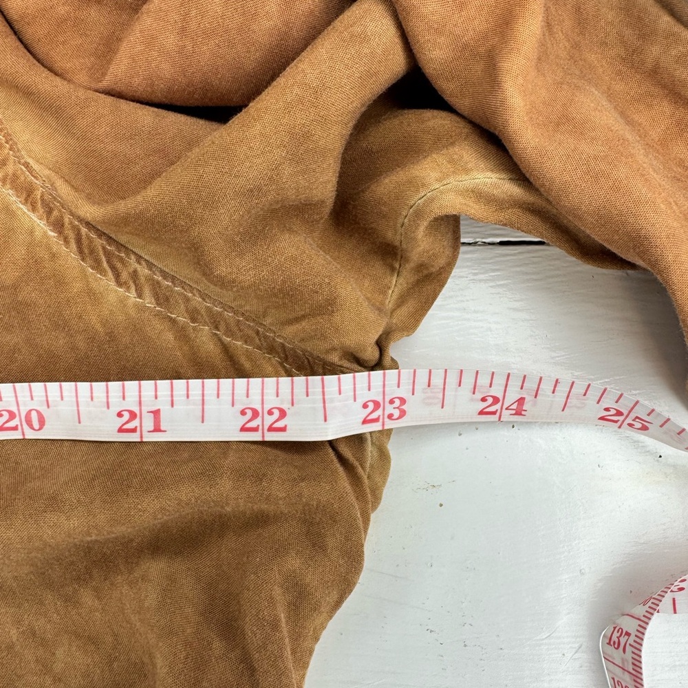 Velvet Heart Washed Rust Brown Button Down Front Pocket Shirt Size Large - Picture 9 of 11